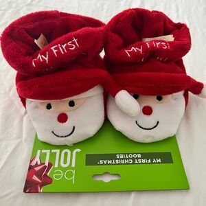 Babies First Christmas Booties